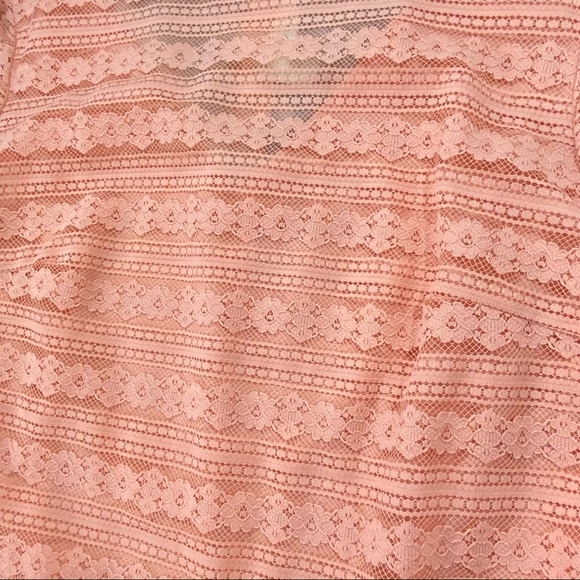 Vintage lace overlay peach dress size 18 - Picture 5 of 6